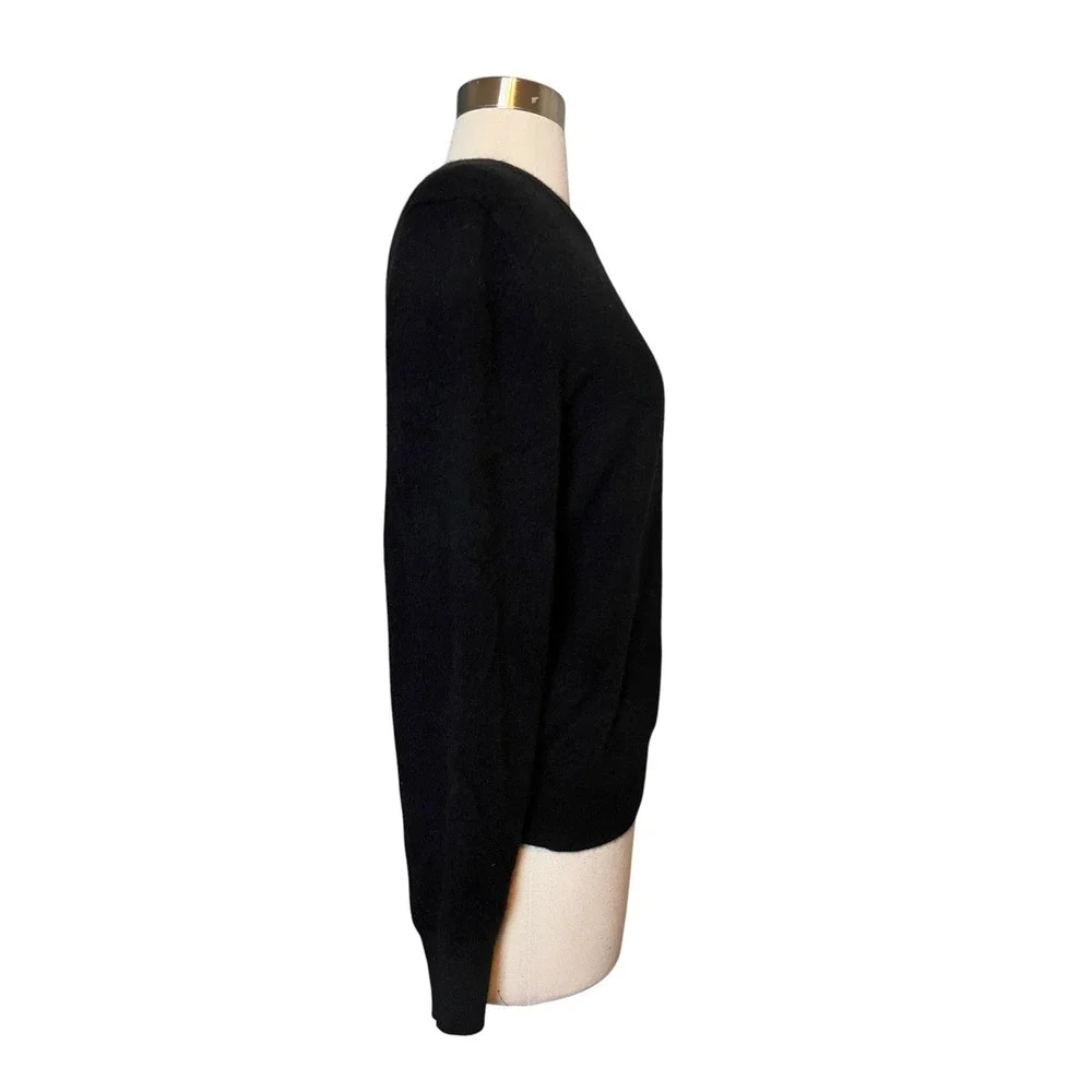 Quince Mongolian Cashmere Crewneck Sweater Large Black